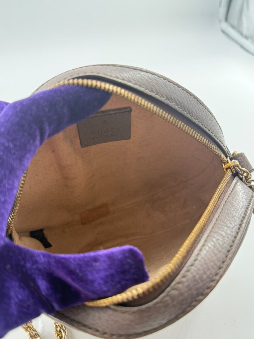 Gucci Ophidia Round Mini Crossbody Bag - Picture 12 of 14